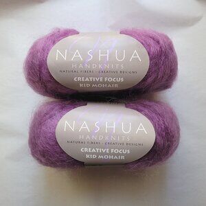 Nashua Creative Focus Kid Mohair Yarn in Orchid - Lot of 2